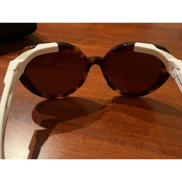 BALENCIAGA WOMENS ROUND HAVANA SILVER BROWN SUNGLASSES BB0024S-30007740-002 - Picture 8 of 11